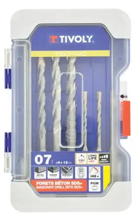 Produktfoto 1 von Tivoly Zentrierbohrer Satz 4 mm → 12 mm, 7-teilig für Hyperschnell, Genau