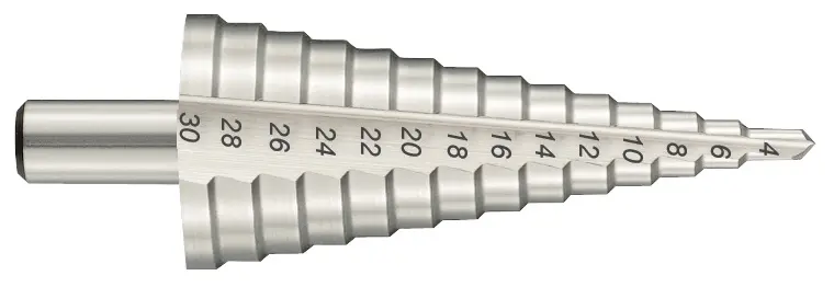Produktfoto 1 von Tivoly HSS Stufenbohrer Ø 6 → 37mm 13-stufig, 6mm → 37mm