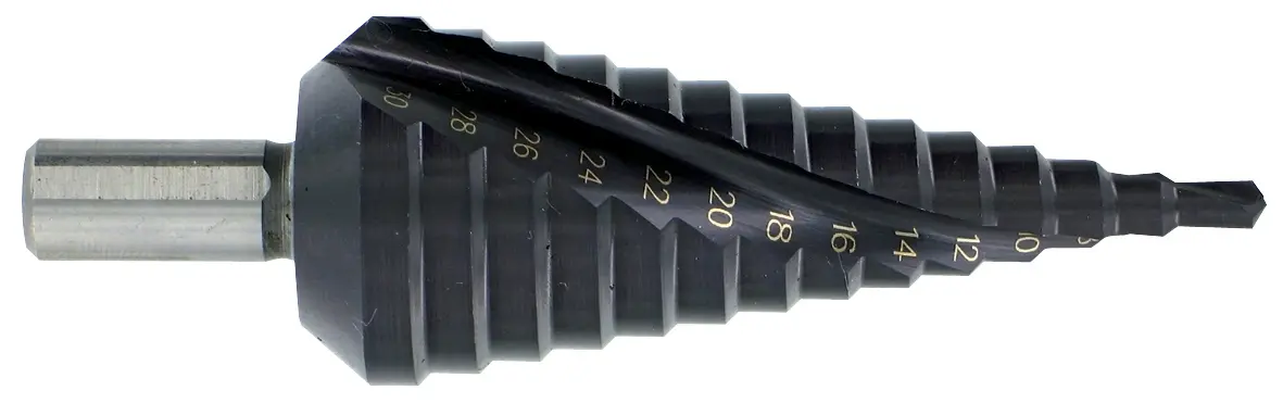Produktfoto 1 von Tivoly HSS-Co Stufenbohrer Ø 4 → 30mm 13-stufig, 4mm → 30mm