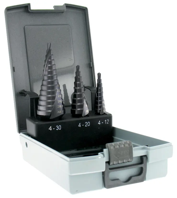Produktfoto 1 von Tivoly HSS-Co Satz 4 mm → 30 mm, 3-teilig für Stahl