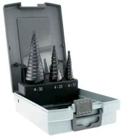 Produktfoto 1 von Tivoly HSS-Co Satz 4 mm → 30 mm, 3-teilig für Stahl