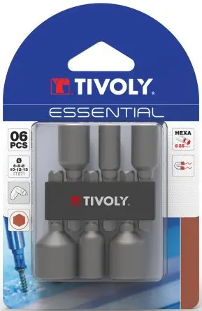 Produktfoto 1 von Tivoly Sechskant Steckschlüssel-Handgriff, Sechskant, 143 mm