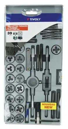 Produktfoto 1 von Tivoly HSS Abzug Satz 2.5 mm → 8 mm, 10-teilig für Kunststoff, Manuelles Gewindeschneiden von Weichmetall
