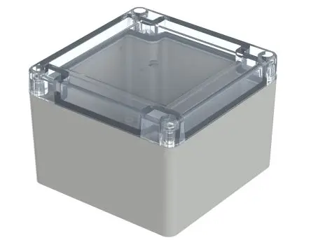 Produktfoto 1 von Bopla Euromas X; Gehäuse; Polycarbonat; Hellgrau; IK07 IP66, IP68 Breite 104.8 mm Höhe 74.7 mm Länge 104.8 mm