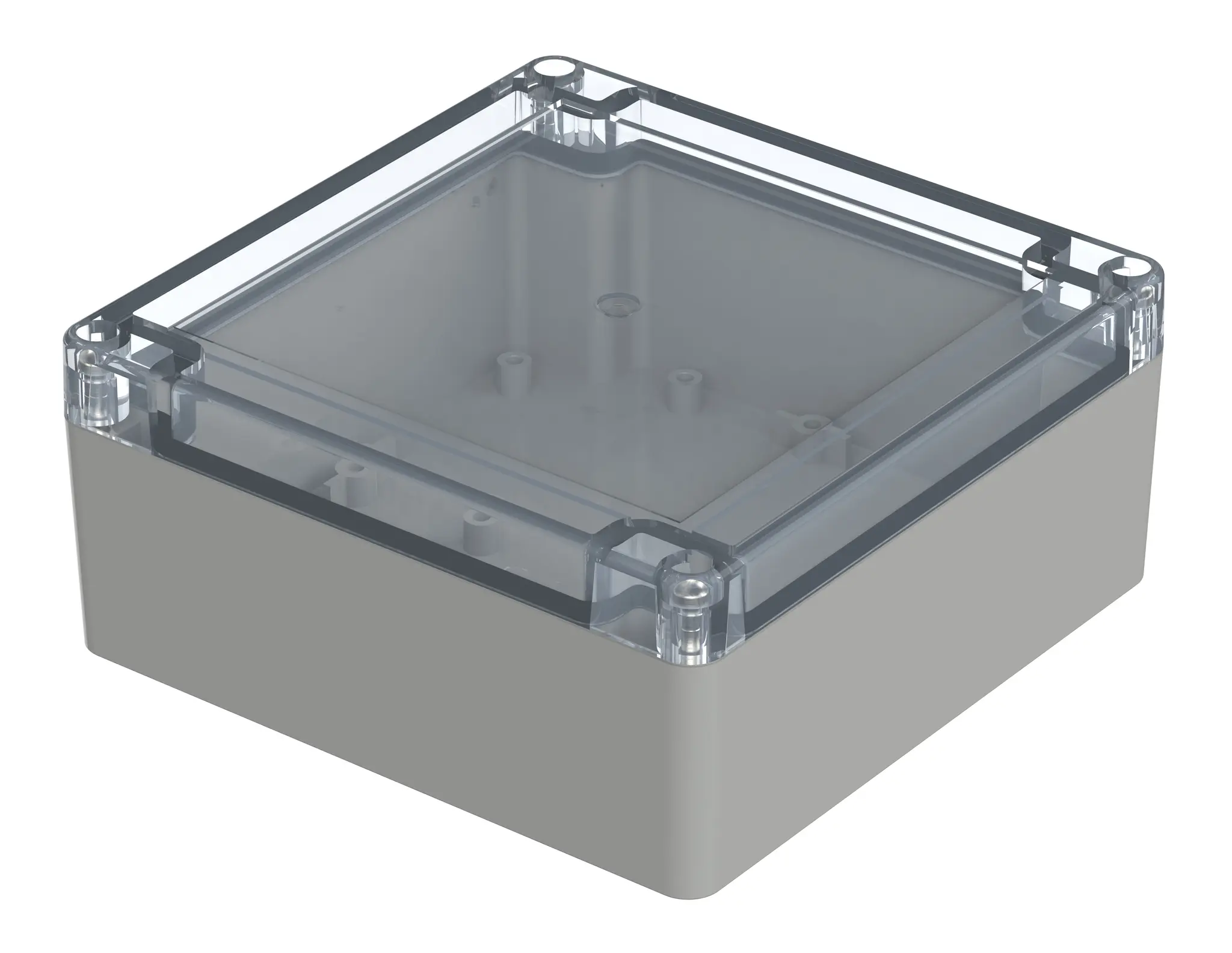 Produktfoto 1 von Bopla Euromas X; Gehäuse; Polycarbonat; Hellgrau; IK07 IP68, IP66 Breite 134.7 mm Höhe 60.1 mm Länge 134.7 mm