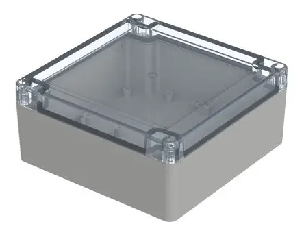 Produktfoto 1 von Bopla Euromas X; Gehäuse; Polycarbonat; Hellgrau; IK07 IP68, IP66 Breite 134.7 mm Höhe 60.1 mm Länge 134.7 mm