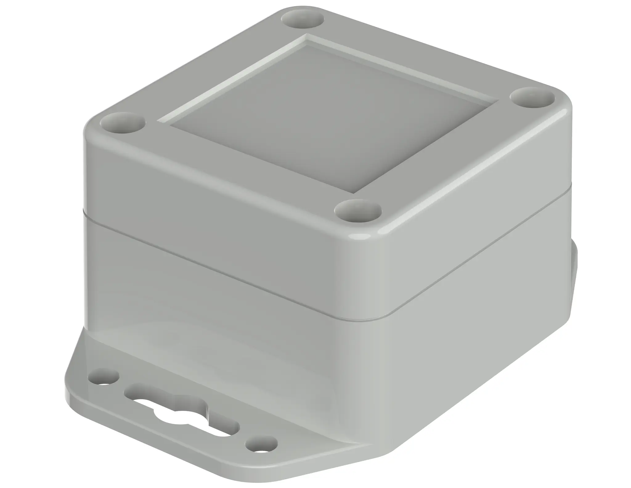 Produktfoto 1 von Bopla Euromas X; Gehäuse; Polycarbonat; Hellgrau Geflanscht; IK07 IP66, IP68 Breite 60 mm Höhe 40.1 mm Länge 60 mm