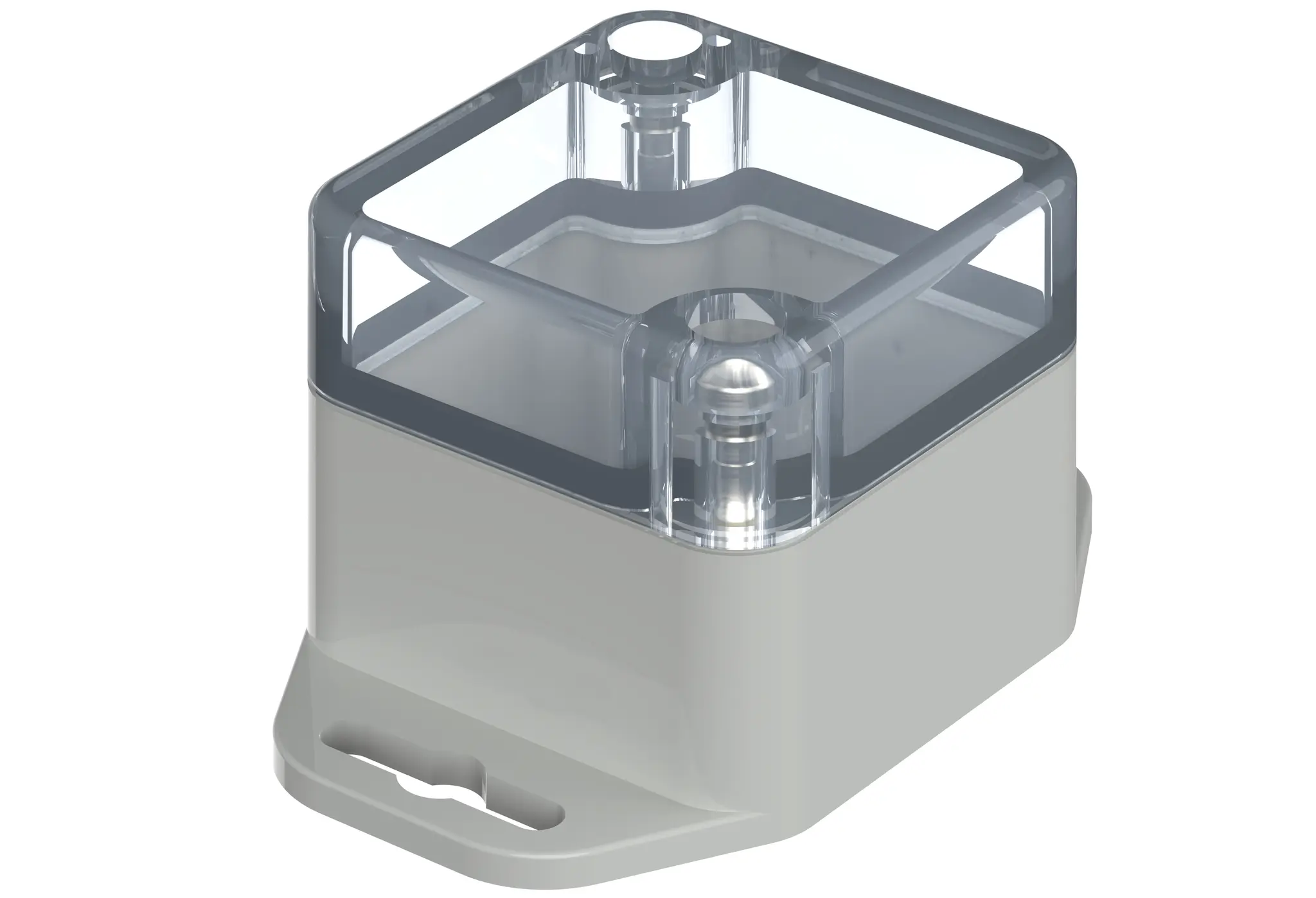 Produktfoto 1 von Bopla Euromas X; Gehäuse; Polycarbonat; Hellgrau Geflanscht; IK07 IP68, IP66 Breite 44.8 mm Höhe 40.1 mm Länge 44.8 mm