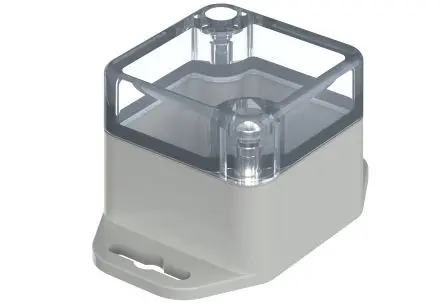 Produktfoto 1 von Bopla Euromas X; Gehäuse; Polycarbonat; Hellgrau Geflanscht; IK07 IP68, IP66 Breite 44.8 mm Höhe 40.1 mm Länge 44.8 mm