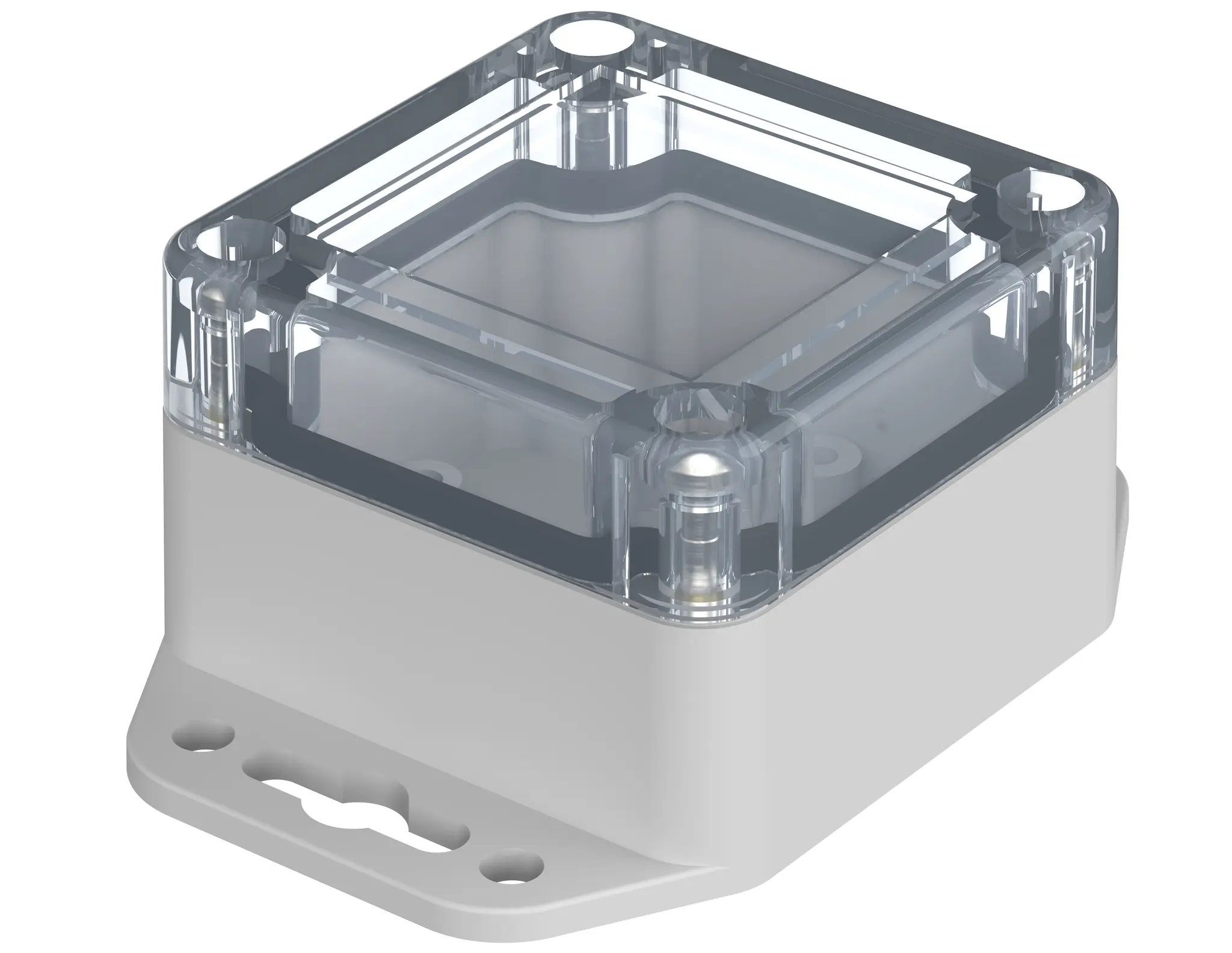 Produktfoto 1 von Bopla Euromas X; Gehäuse; Polycarbonat; Hellgrau Geflanscht; IK07 IP66, IP68 Breite 60 mm Höhe 40.1 mm Länge 60 mm