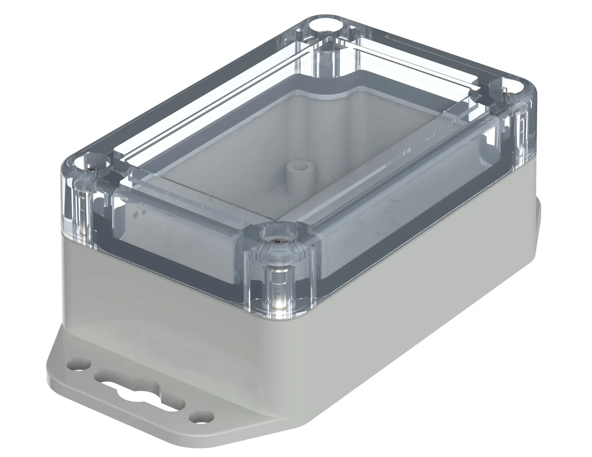 Produktfoto 1 von Bopla Euromas X; Gehäuse; Polycarbonat; Hellgrau Geflanscht; IK07 IP66, IP68 Breite 60 mm Höhe 39.9 mm Länge 90 mm