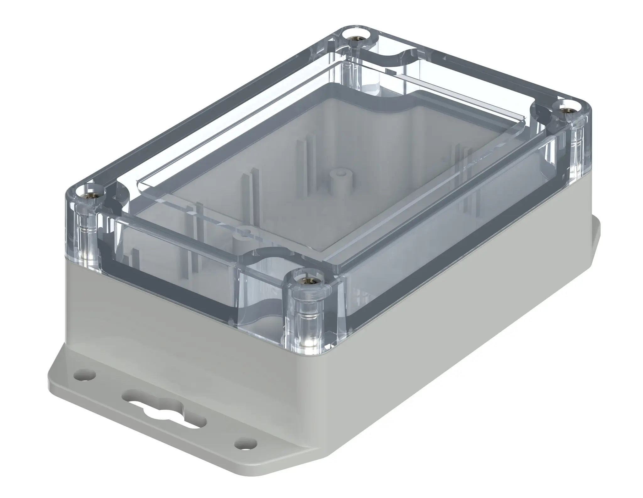 Produktfoto 1 von Bopla Euromas X; Gehäuse; Polycarbonat; Hellgrau Geflanscht; IK07 IP68, IP66 Breite 70 mm Höhe 40 mm Länge 105 mm