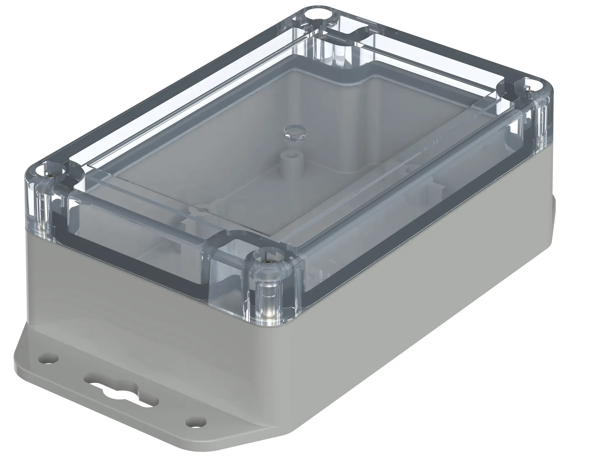 Produktfoto 1 von Bopla Euromas X; Gehäuse; Polycarbonat; Hellgrau Geflanscht; IK07 IP66, IP68 Breite 80 mm Höhe 45.2 mm Länge 120 mm