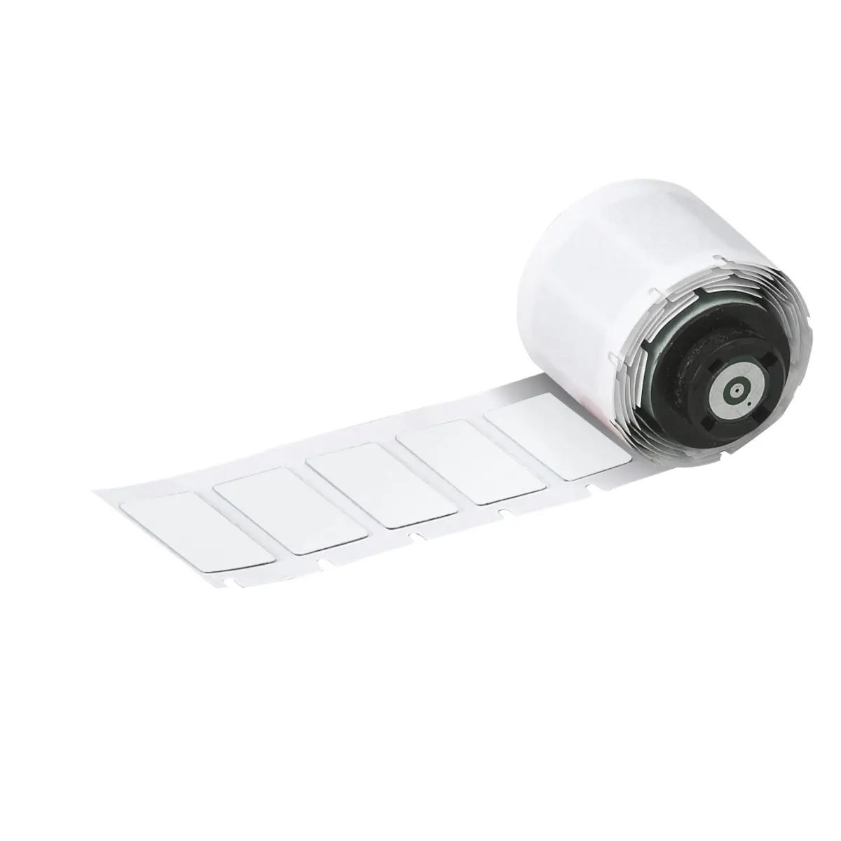 Brady B-7593 Polyester-Etiketten Schwarz für M610, M710, M611, BMP61, BMP71 auf Weiß, 18.00mm