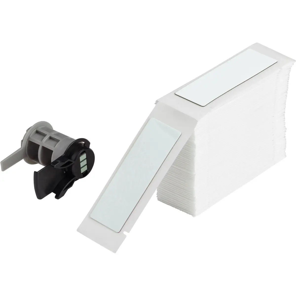Brady B-7593 Polyester-Etiketten Schwarz für M610, M710, M611, BMP61, BMP71 auf Weiß, 75.00mm