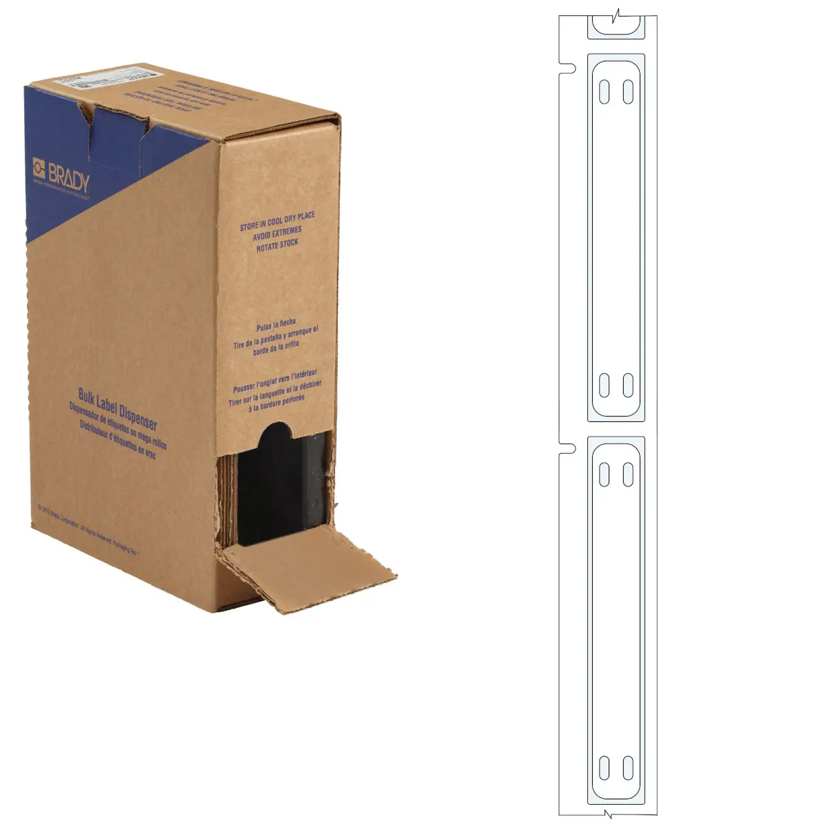 Produktfoto 1 von Brady B-7643 Kabeletiketten Schwarz für M610, M710, M611, BMP61, BMP71 auf Weiß