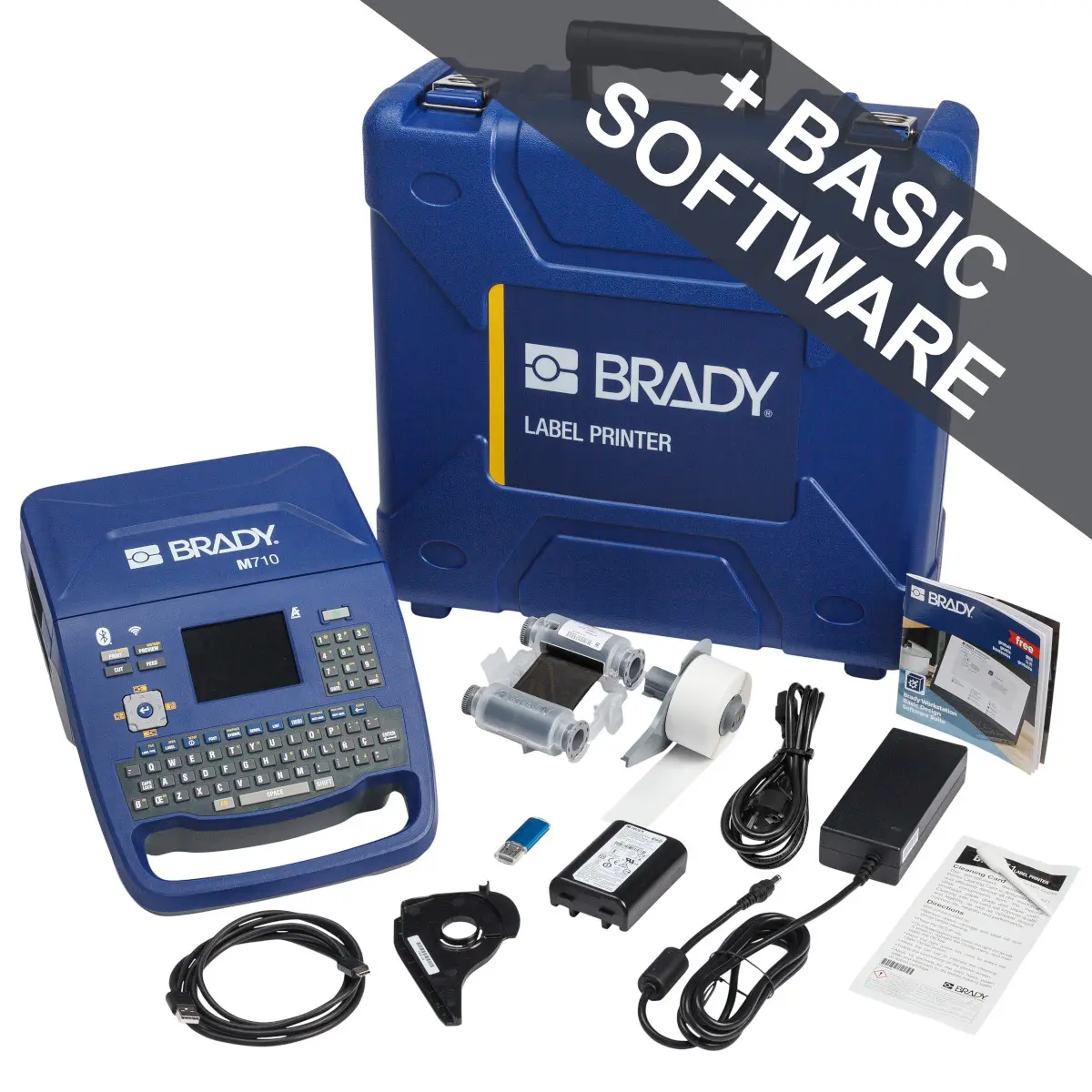 Produktfoto 1 von Brady M710 Etikettendrucker bis 50.8 mm Etiketten Tragbares Gerät, EU mit QWERTY Tastatur