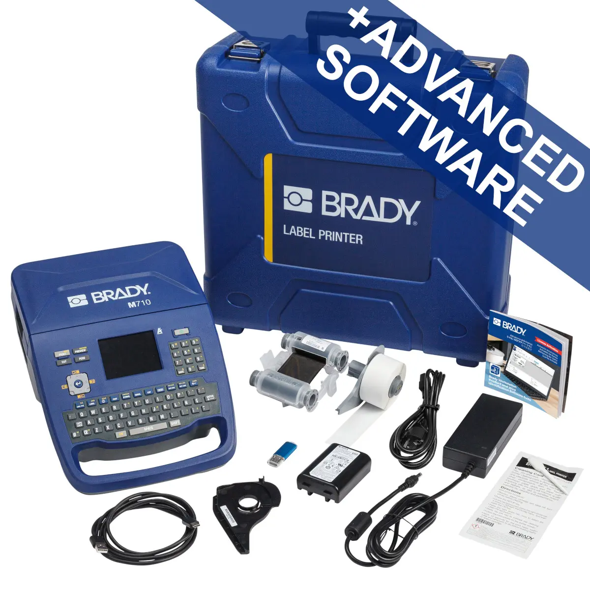 Produktfoto 1 von Brady M710 Etikettendrucker bis 50.8 mm Etiketten Tragbares Gerät, EU mit QWERTY Tastatur