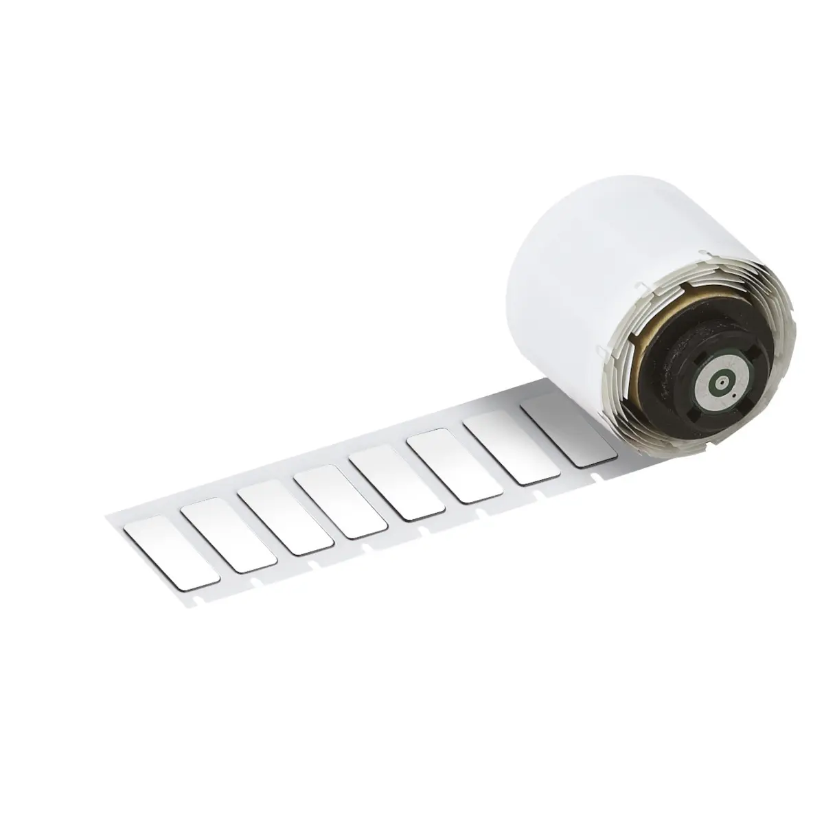 Produktfoto 1 von Brady B-7593 Polyester-Etiketten Schwarz für M710, BMP71 auf Weiß, 7.95mm