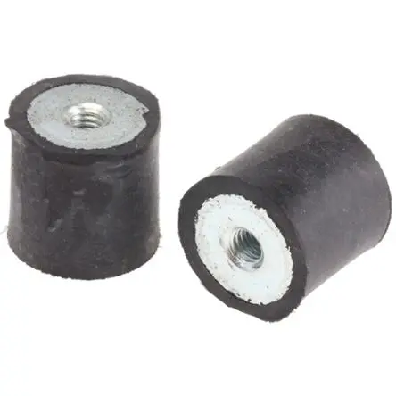 Produktfoto 1 von FIBET Naturgummi Zylindrisch Gummipuffer, Innengewinde-Puffer Bohrung 8 mm M8 79 kg, Ø 30 mm x 20 mm / bis 79 kg