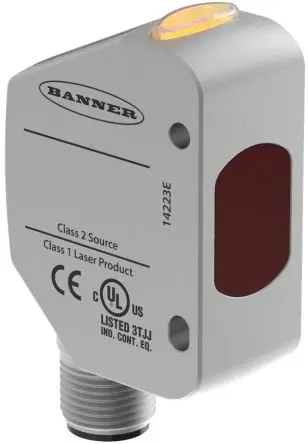Produktfoto 1 von Banner Q4X Kubisch Optischer Sensor, Hintergrundunterdrückung, Analog Ausgang, M12-Stecker