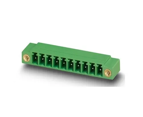 Phoenix Contact MC Leiterplattenleiste Gerade, 10-polig / 1-reihig, Raster 3.5 mm Raster Wellenlötmontage, COMBICON MC