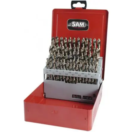 SAM Edelstahl Zentrierbohrer Satz 1 mm → 10.5 mm, 32-teilig für Edelstahl