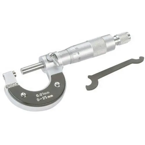 Produktfoto 1 von SAM BASIC Mikrometer Metrisch, Zoll, 0 mm bis 25 mm / 0.01 mm