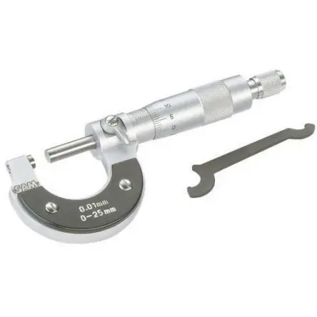 Produktfoto 1 von SAM BASIC Mikrometer Metrisch, Zoll, 0 mm bis 25 mm / 0.01 mm