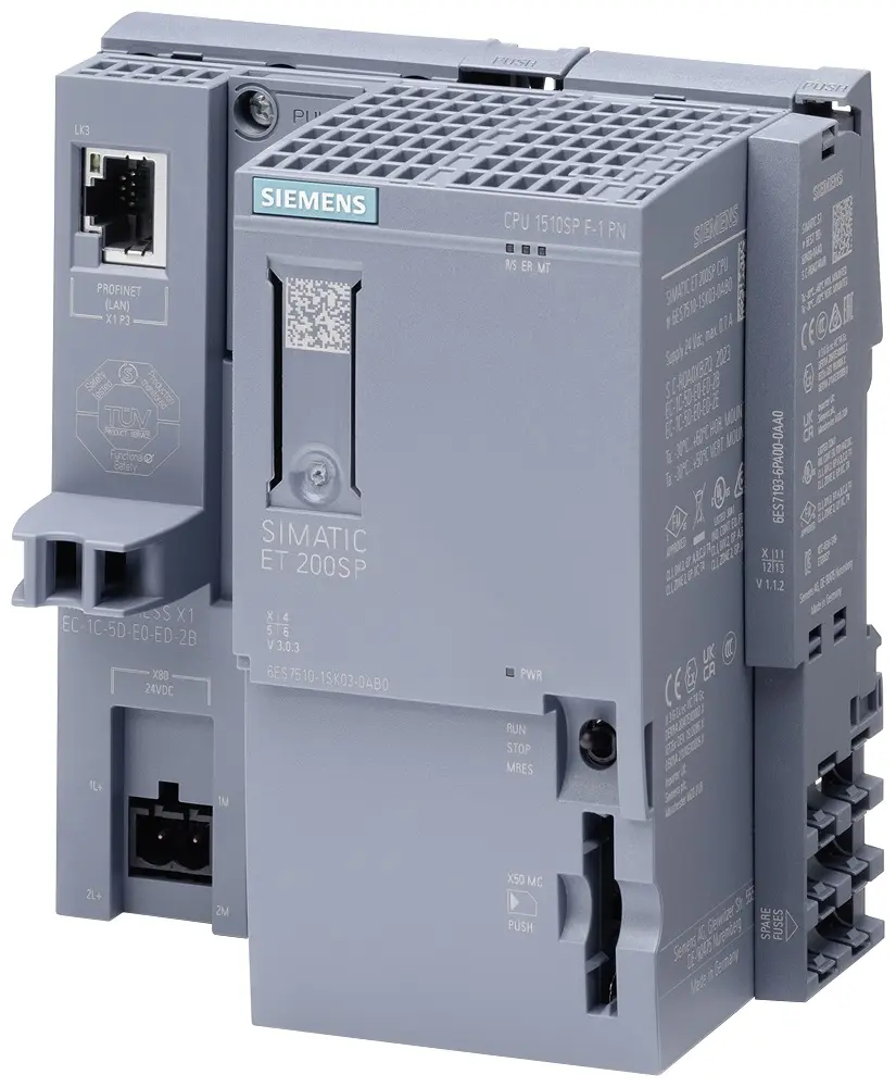 Produktfoto 1 von Siemens SIMATIC ET 200SP SPS CPU, 1 Eing. für SIMATIC ET 200SP 24 V