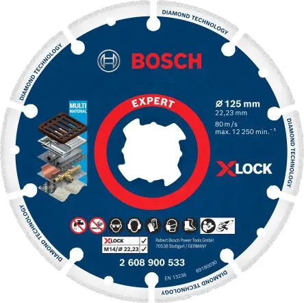 Produktfoto 1 von Bosch 2 608 900 533 Ø 125 mm / Stärke 1.2 mm, Korngröße 1 A 1 pro Paket
