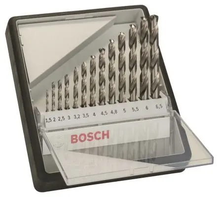 Produktfoto 1 von Bosch HSS Drehung Satz 1.5 mm → 6.5 mm, 13-teilig für Metall