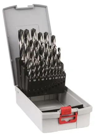 Produktfoto 1 von Bosch HSS Drehung Satz 1 mm → 13 mm, 25-teilig für Edelstahl