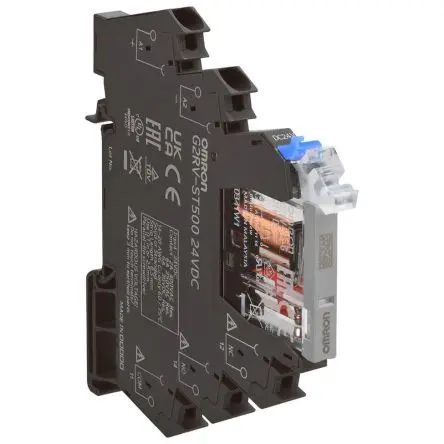 Produktfoto 1 von Omron G2RV-ST Elektromechanisches Interfacerelais 24V dc, 1-poliger Umschalter DIN-Hutschiene 13.5mA