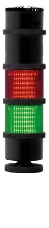 Produktfoto 1 von RS PRO LED Signalturm 12-stufig Linse Grün, Rot 240V ac Filament/Warnsummer, Dauer, Stroboskop Schraubanschlussklemme