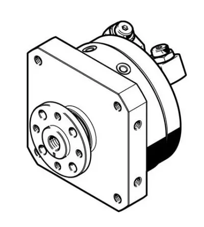 Produktfoto 1 von Festo DSM Drehbetätigungselement Doppeltwirkend, Bohrung Ø 12 mm, 10 bar 270 °