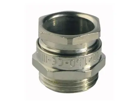 Produktfoto 1 von Capri ISOCAP Kabelverschraubung, M63 Messing vernickelt 31 mm/ 42.5 mm, IP66