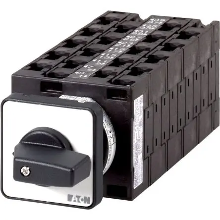 Produktfoto 1 von Eaton T3 Nockenschalter 32 A, 3-phasig, 4-Stufen Kippschalter abgewinkelt Schraube, 30 °-Wurfwinkel