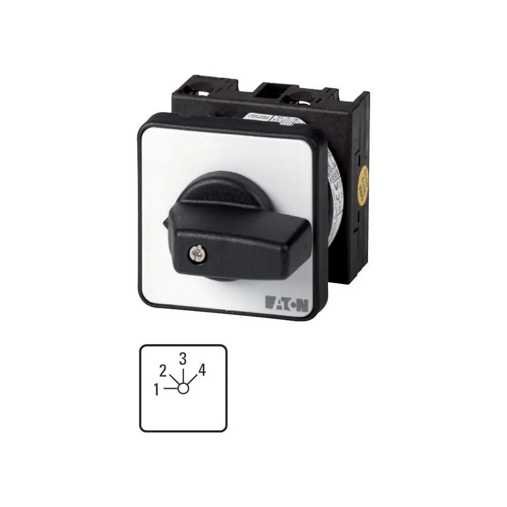 Produktfoto 1 von Eaton Eaton Moeller Series T0 Nockenschalter, 1-polig / 20A, 690V (Volts), 3-phasig, 4-Stufen, 45°-Wurfwinkel