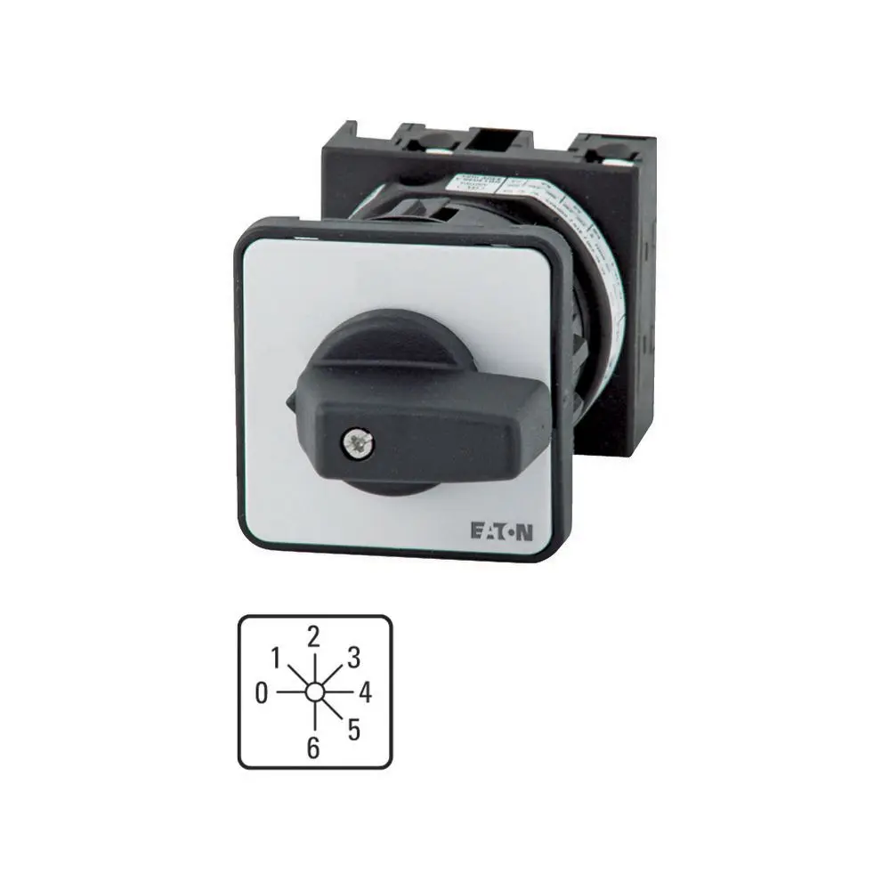 Produktfoto 1 von Eaton Eaton Moeller Series T0 Nockenschalter, 1-polig / 20A, 690V (Volts), 3-phasig, 7-Stufen, 45°-Wurfwinkel