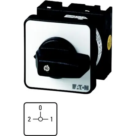 Produktfoto 1 von Eaton Eaton Moeller T0 Nockenschalter 20 A, 3-phasig, 3-Stufen Handkipphebel Schraube, 90 °-Wurfwinkel