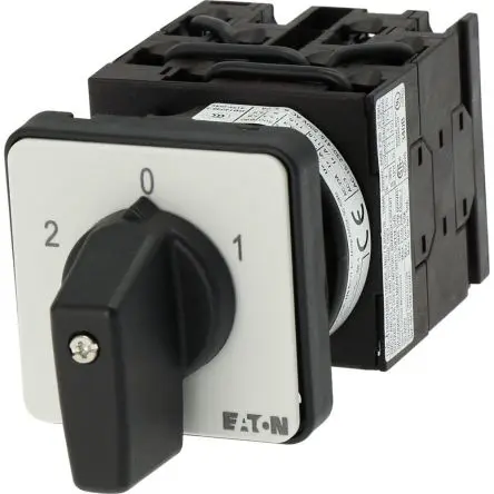 Produktfoto 1 von Eaton Eaton Moeller T0 Nockenschalter 20 A, 3-phasig, 3-Stufen Handkipphebel Schraube, 60 °-Wurfwinkel