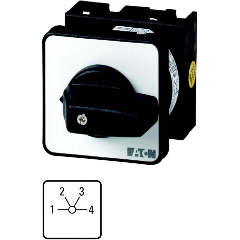 Produktfoto 1 von Eaton Nockenschalter, 1-polig / 20A, 690V (Volts), 4-Stufen, 45°-Wurfwinkel