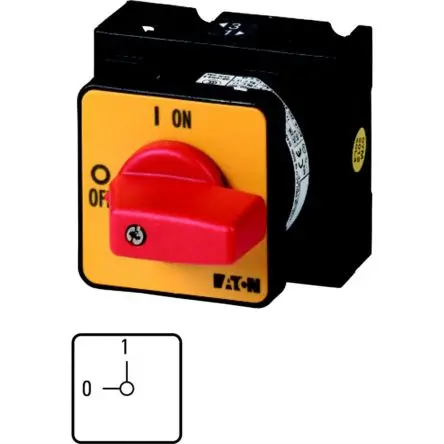Produktfoto 1 von Eaton Eaton Moeller T3 Nockenschalter 32 A, 3-phasig, 2-Stufen Drehen Schraube, 90 °-Wurfwinkel