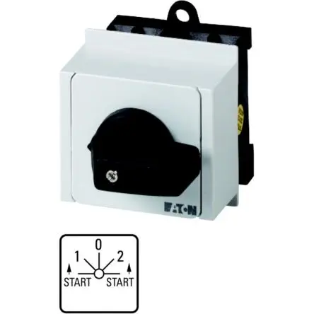 Produktfoto 1 von Eaton Eaton Moeller T0 Nockenschalter 20 A, 3-phasig, 4-Stufen Handkipphebel Schraube, 45 °-Wurfwinkel