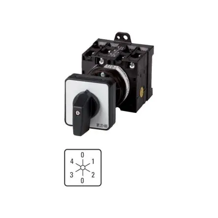 Produktfoto 1 von Eaton T3 Nockenschalter 32 A, 3-phasig, 8-Stufen Knopf Schraube, 60 °-Wurfwinkel