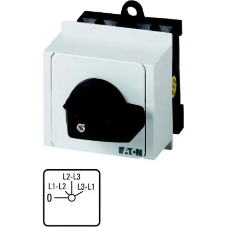 Produktfoto 1 von Eaton Eaton Moeller T0 Nockenschalter 20 A, 3-phasig, 4-Stufen Knopf Schraube, 45 °-Wurfwinkel