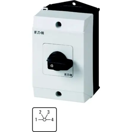 Produktfoto 1 von Eaton Eaton Moeller Nockenschalter 20 A, 4-Stufen Kurzer Daumengriff Schraube, 60 °-Wurfwinkel