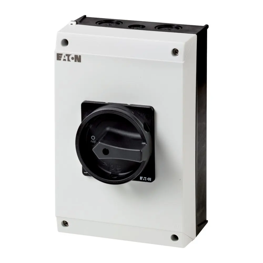 Produktfoto 1 von Eaton Nockenschalter, 6-polig / 63A, 1 Schließer/1 Öffner, 690V (Volts), 1, 3-phasig Schraub, 90°-Wurfwinkel