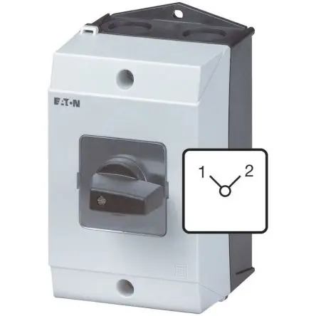Produktfoto 1 von Eaton Eaton Moeller Series T3 Nockenschalter 32 A, 3-phasig, 2-Stufen Kurzer Hebel Schraube, 90 °-Wurfwinkel
